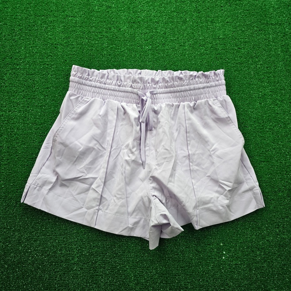 No Boundaries NoBo Juniors High-Waisted Paperbag Shorts Light Purple Casual